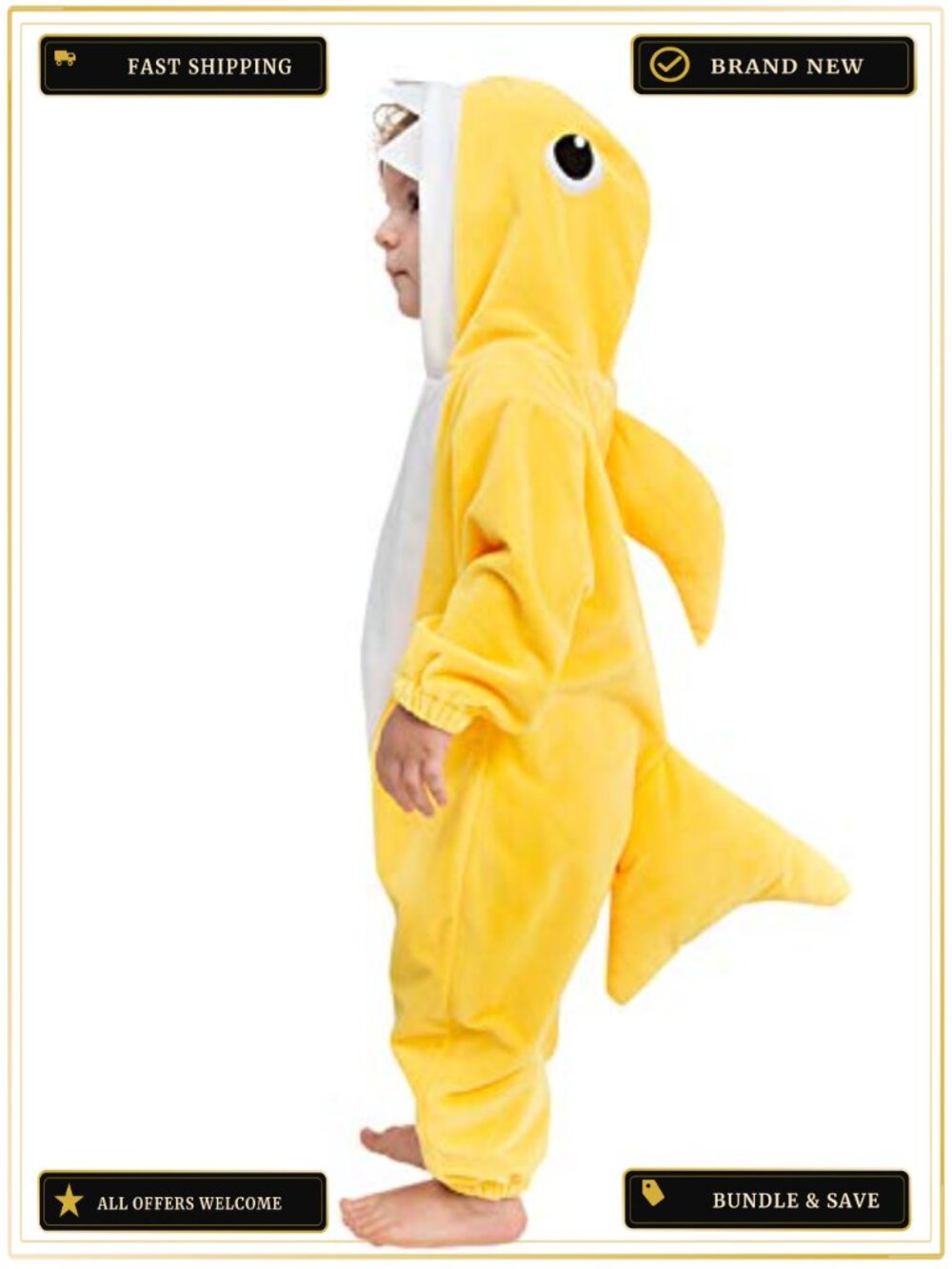 Shark Baby Costume Jumpsuit Newborn Infant Toddler Boys Girls 0-4T